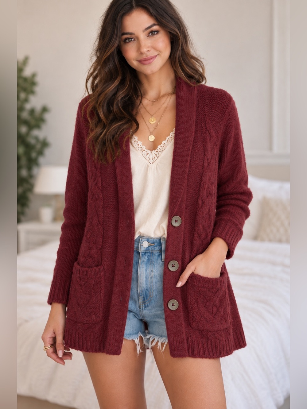 Free People| Chunky Button Front Cardigan